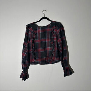 Romeo+Juliet couture grey and red blouse size m